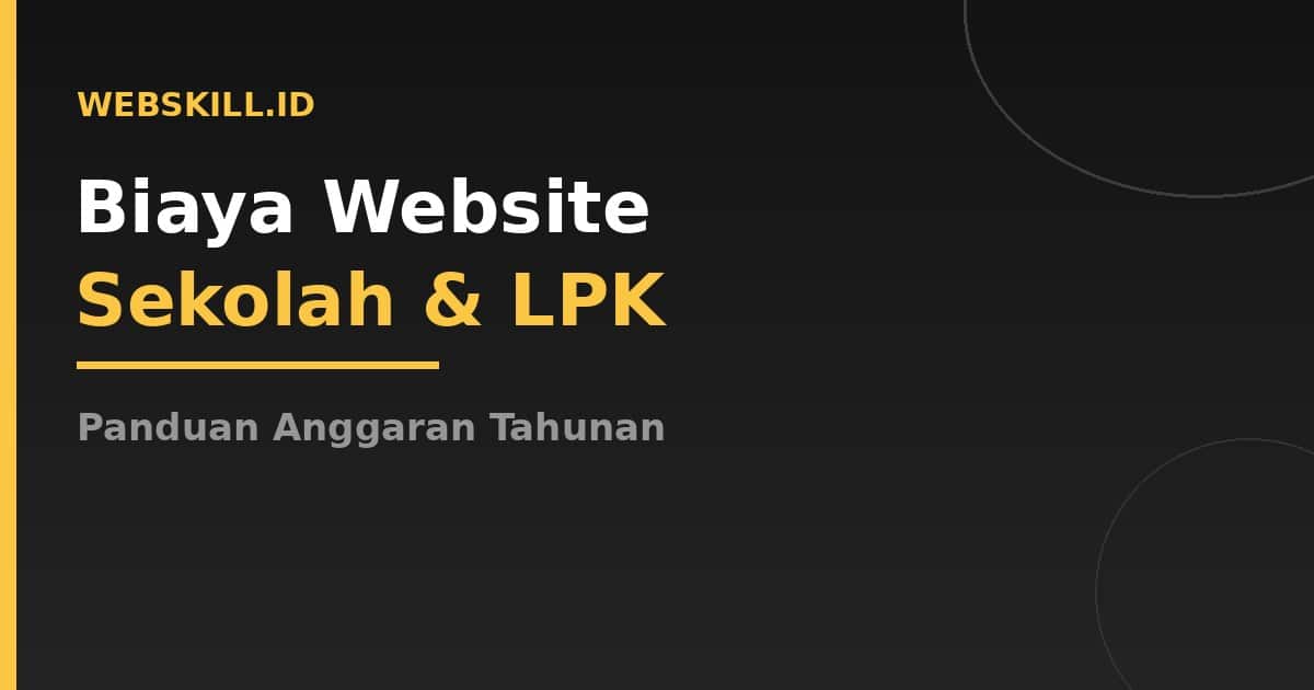 Panduan website sekolah dan LPK